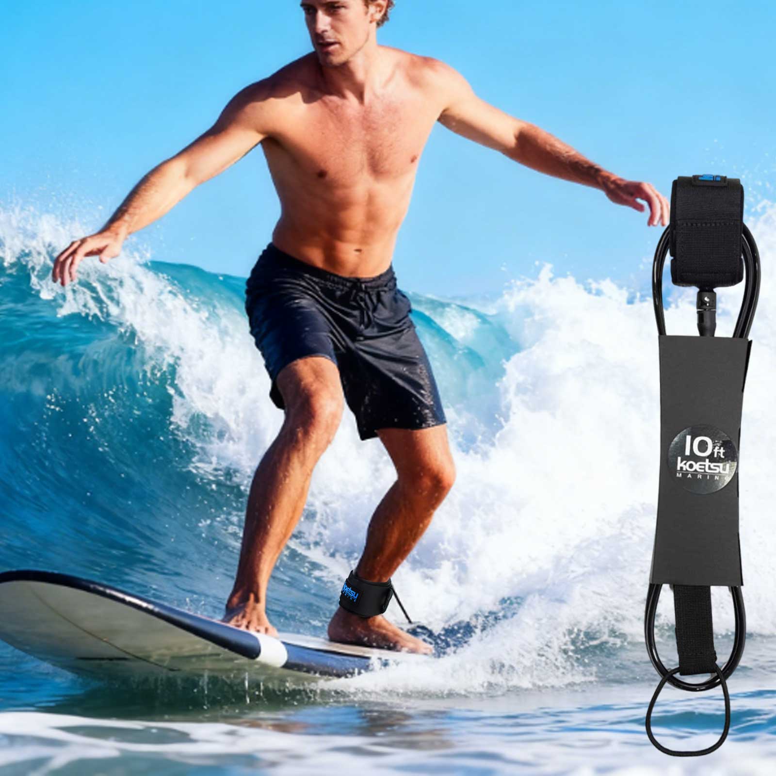 6-10ft SUP Board Surf Leg Rope - Surfboard Leash Ankle recension och pris