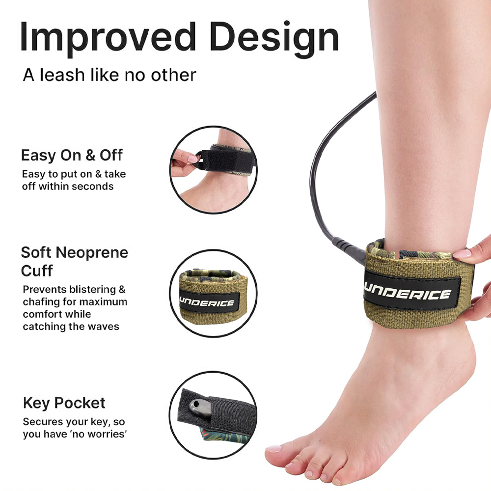 UICE Surfboard Leash 6-9ft SUP - Surfboard Leash Ankle recension och pris